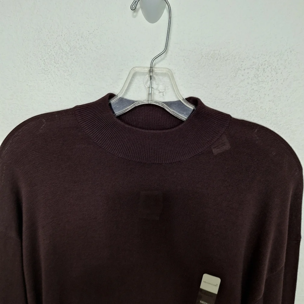 *Pronto Uomo NEW Brown Men’s Classic Business Casual Silk Blend Sweater Size M
